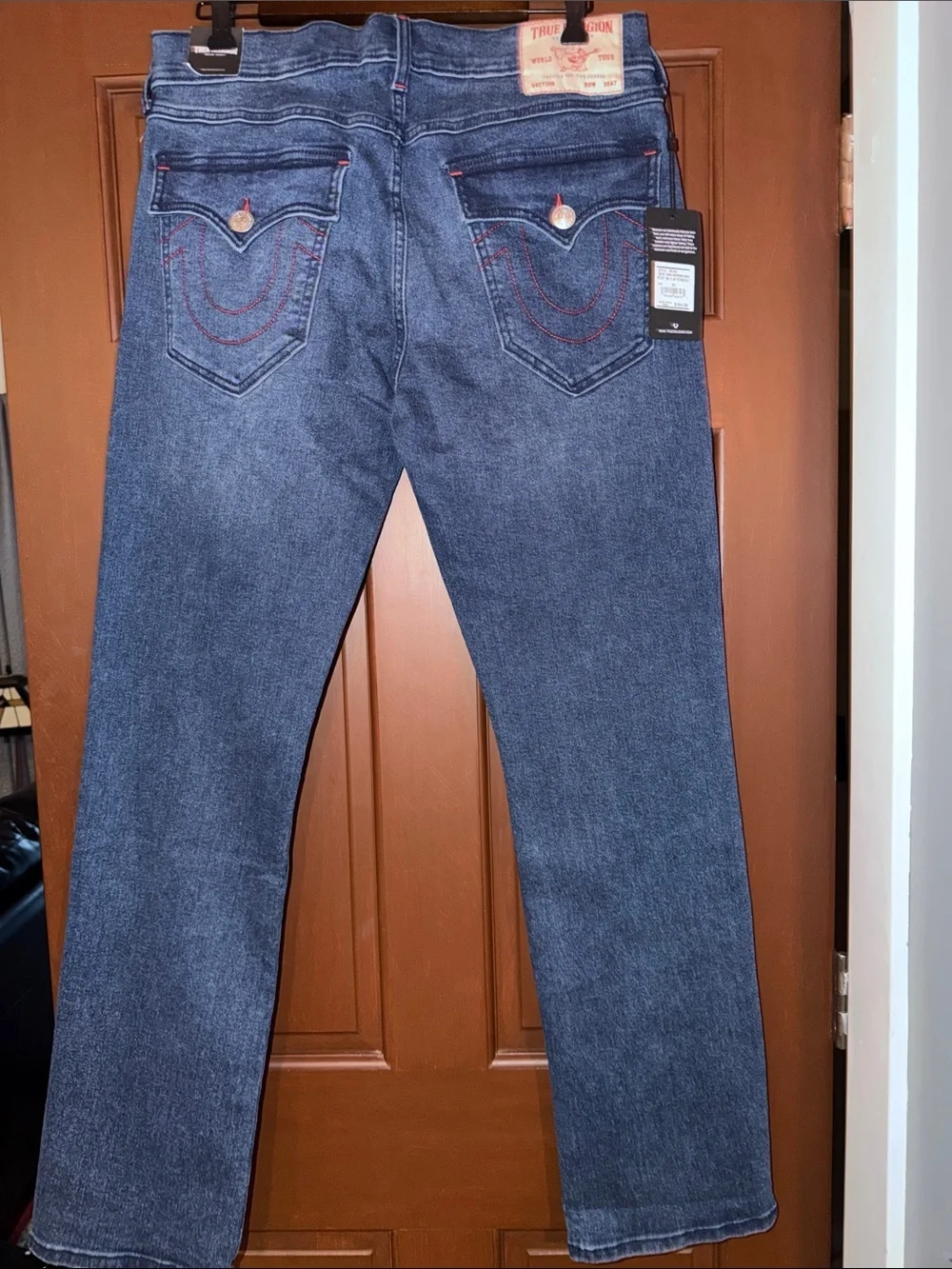 True Religion Men's Dark Blue Slim Straight Jeans